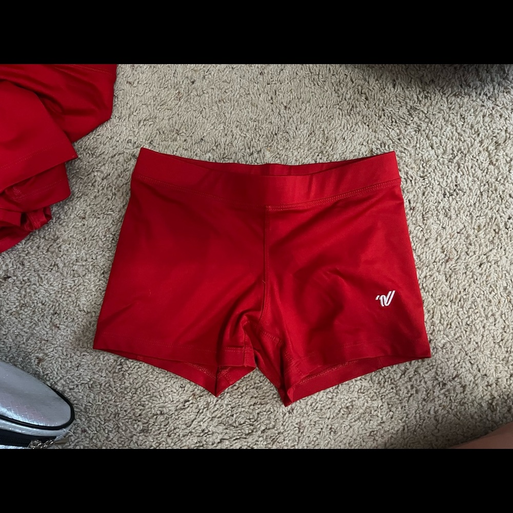 red varsity spandex